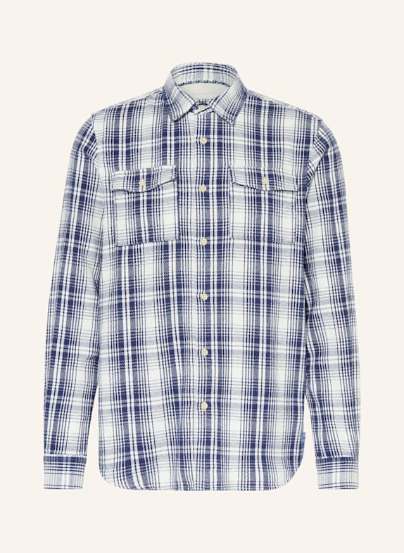 SCOTCH & SODA Flanellhemd Regular Fit BLAU/ WEISS
