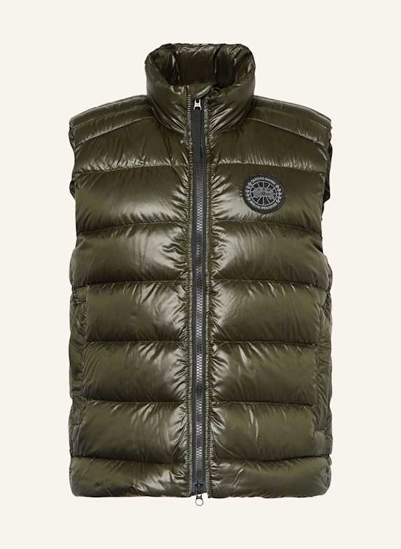 CANADA GOOSE Down vest CROFTON DARK GREEN