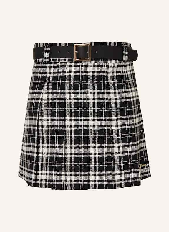 GUESS Faltenrock SCHWARZ/ WEISS