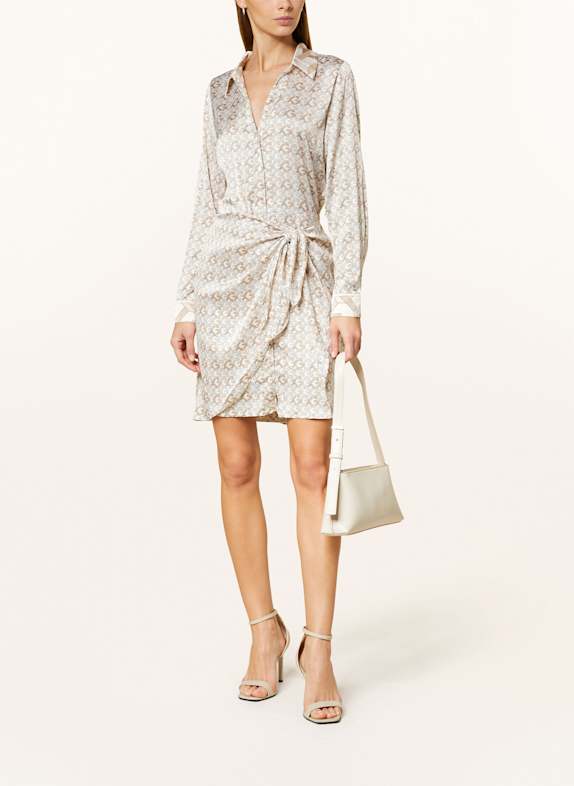 GUESS Sukienka ELOISE TWO w stylu kopertowym KREMOWY/ ECRU/ BEŻOWY