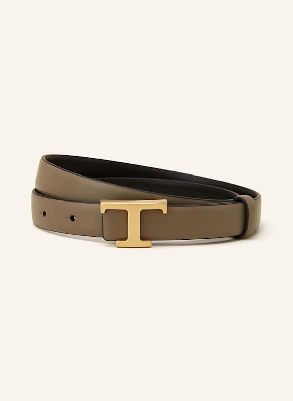 TOD'S Ledergürtel zum Wenden OLIV/ SCHWARZ