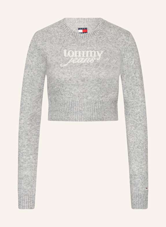 TOMMY JEANS Cropped-Pullover GRAU