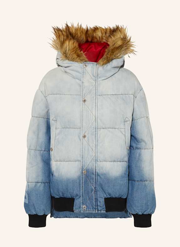 DSQUARED2 Steppjacke mit Kunstfell HELLBLAU