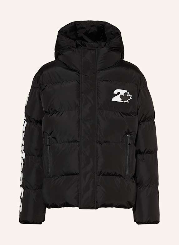 DSQUARED2 Steppjacke SCHWARZ/ WEISS