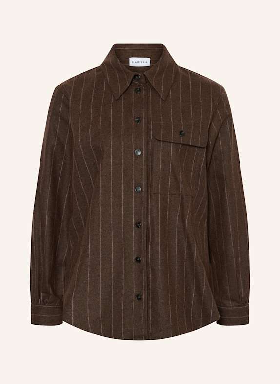MARELLA Shirt blouse BROWN/ PINK