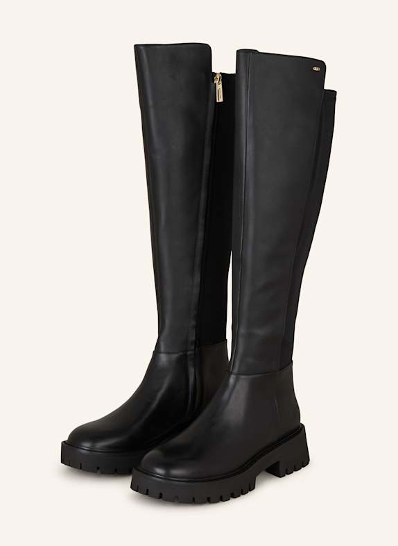MICHAEL KORS Plateau-Stiefel ASHER im Materialmix 001 BLACK