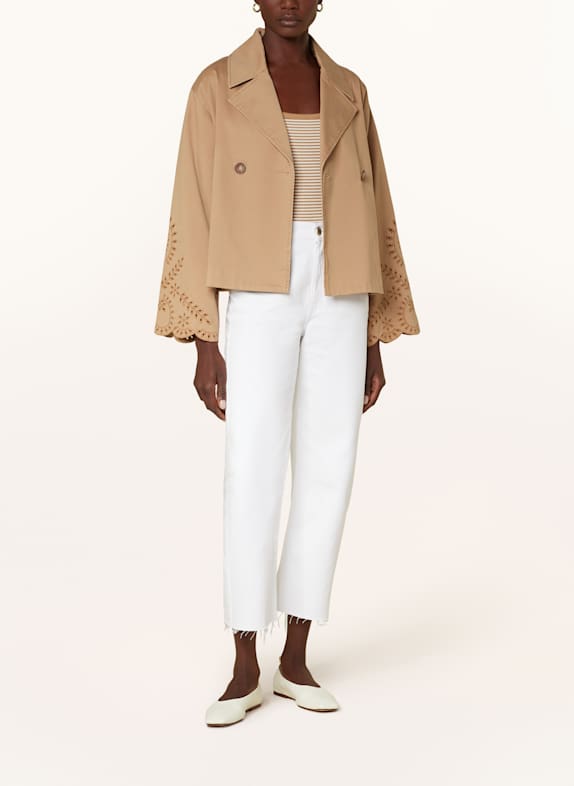 RIANI Trench jacket CAMEL