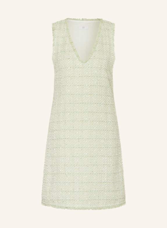 RIANI Etuikleid aus Tweed mit Pailletten HELLGRÜN/ MINT/ WEISS