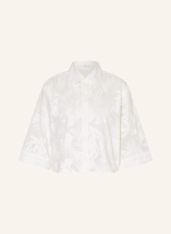 RIANI Cropped shirt blouse with 3/4 sleeves WHITE