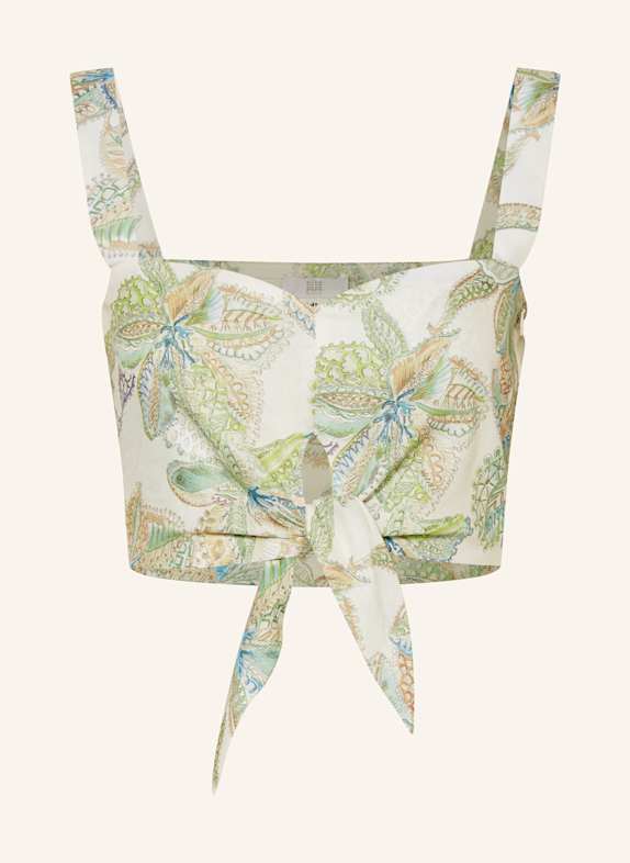 RIANI Cropped-Top HELLGRÜN/ BLAU/ HELLBRAUN