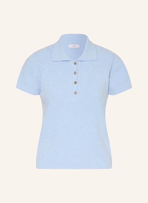 RIANI Bouclé-Poloshirt HELLBLAU