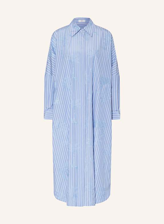 RIANI Hemdblusenkleid BLAU/ WEISS