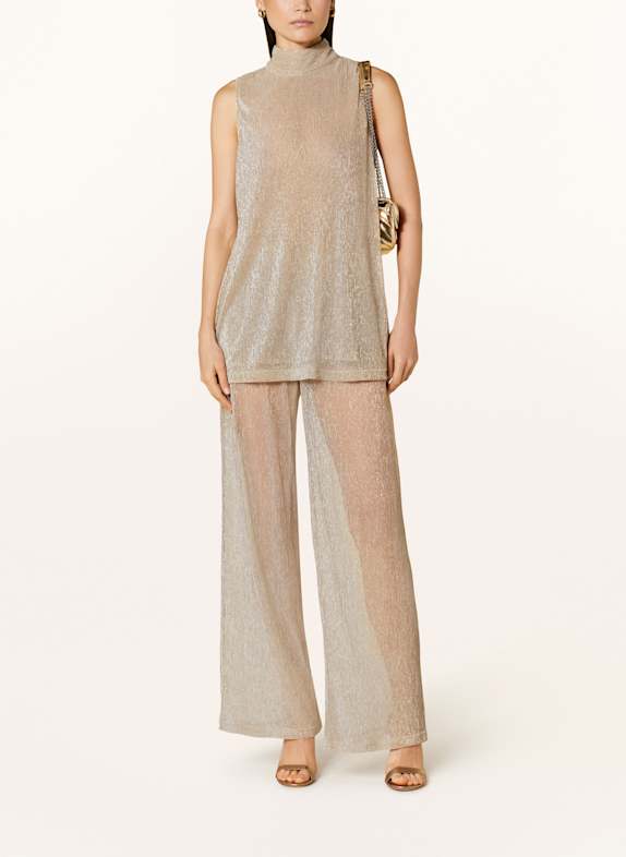 RIANI Marlene broek met glittergaren BEIGE