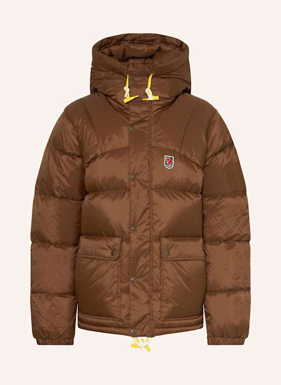 FJÄLLRÄVEN Lekka kurtka puchowa EXPEDITION BRĄZOWY