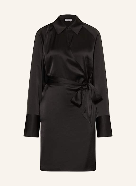 Filippa K Wickelkleid aus Satin SCHWARZ