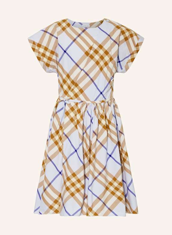 BURBERRY Wickelkleid HELLBLAU/ CAMEL/ BLAU