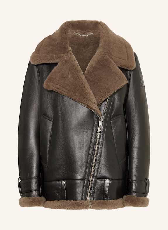 BELSTAFF ZINC leather jacket DARK BROWN