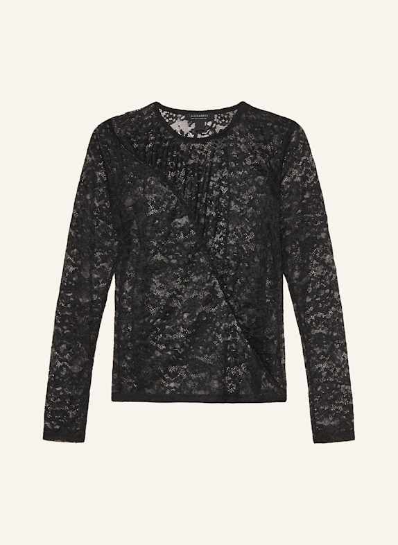 ALLSAINTS Longsleeve EDANA aus Spitze SCHWARZ