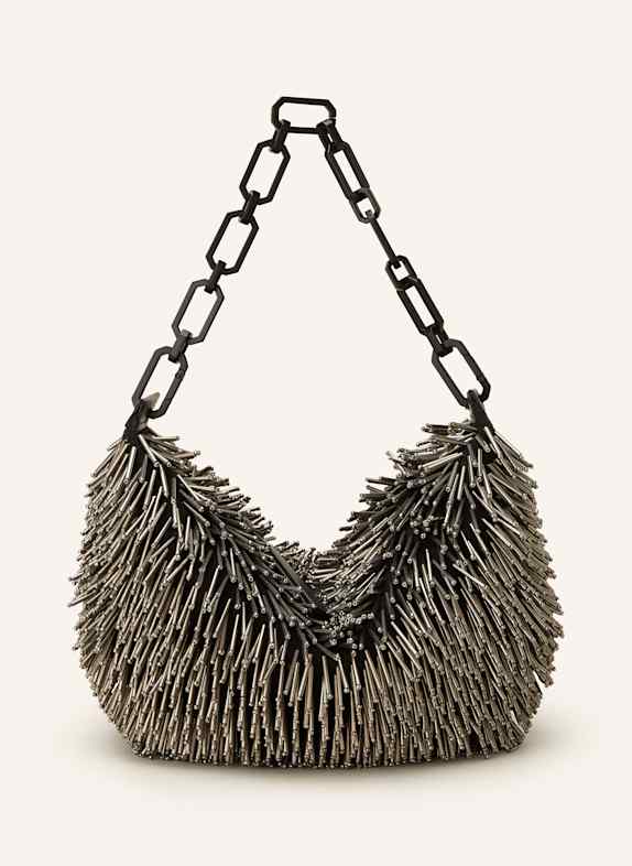 ALLSAINTS Clutch MADEA mit Schmucksteinen SILBER