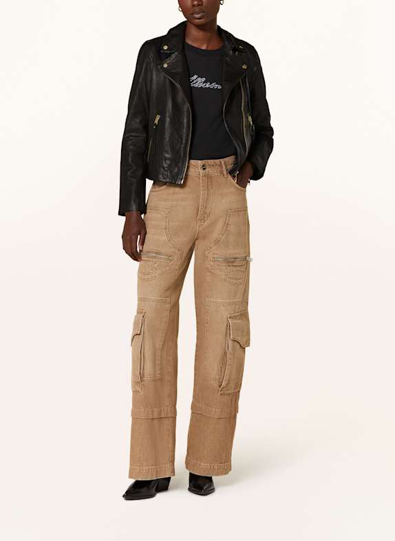 ALLSAINTS Lederjacke DALBY SCHWARZ