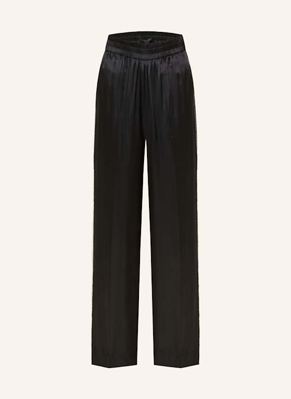 ALLSAINTS Marlenehose CHARLI mit Seide SCHWARZ