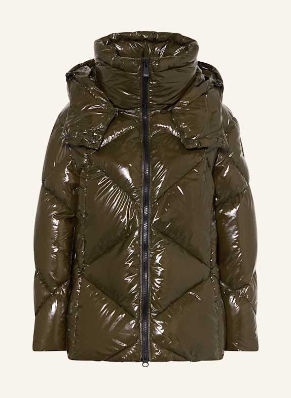 Blauer Steppjacke MALIA mit abnehmbarer Kapuze OLIV