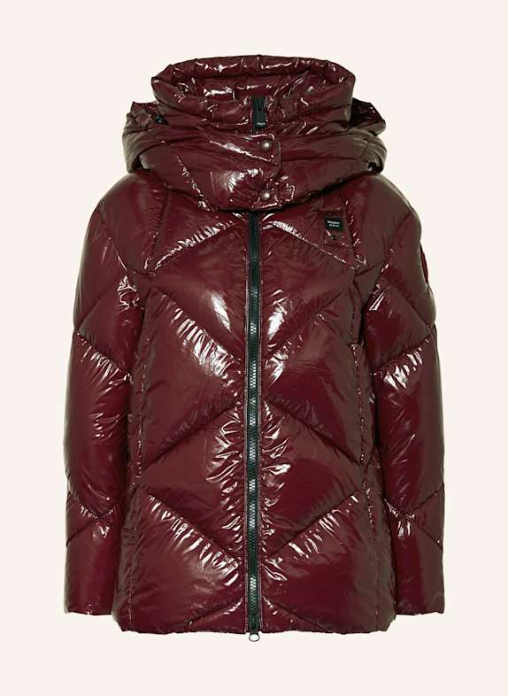 Blauer Steppjacke MALIA mit abnehmbarer Kapuze DUNKELROT