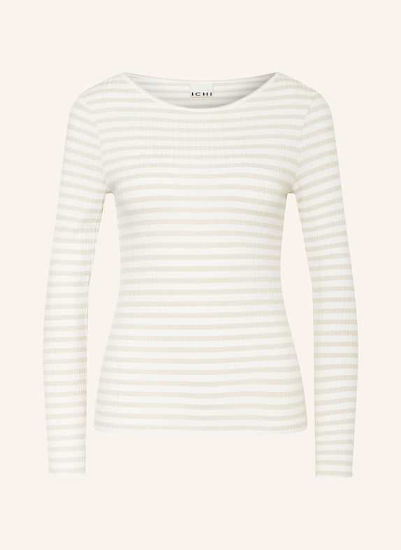 ICHI Longsleeve IHCELLA BEIGE/ WEISS