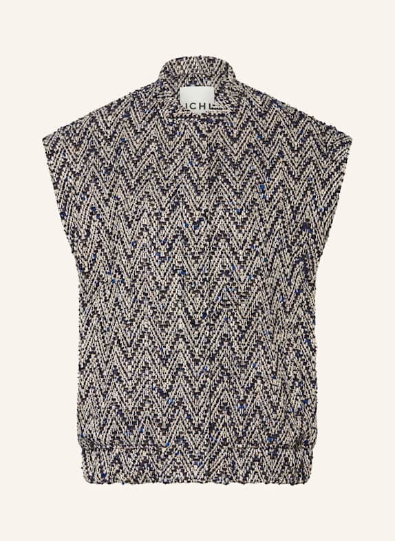 ICHI Tweed-Weste IHFONAVI DUNKELBLAU/ WEISS/ BEIGE