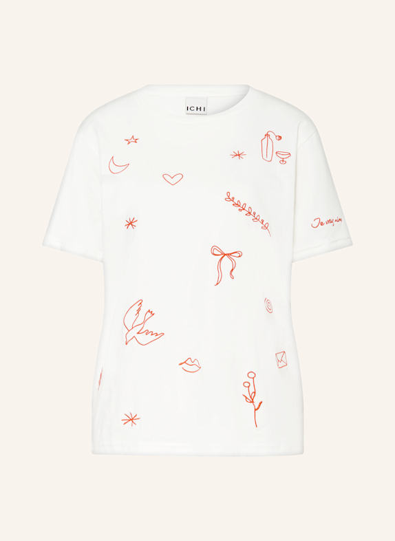 ICHI T-Shirt IHMAJOU WEISS/ ROT