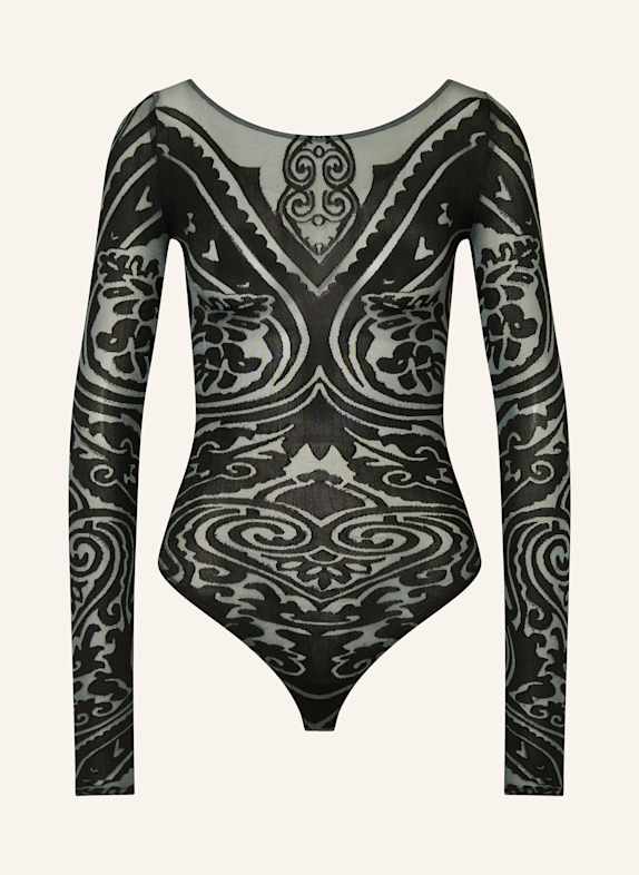 Wolford String-Body PAISLEY TATTOO SCHWARZ/ GRAU
