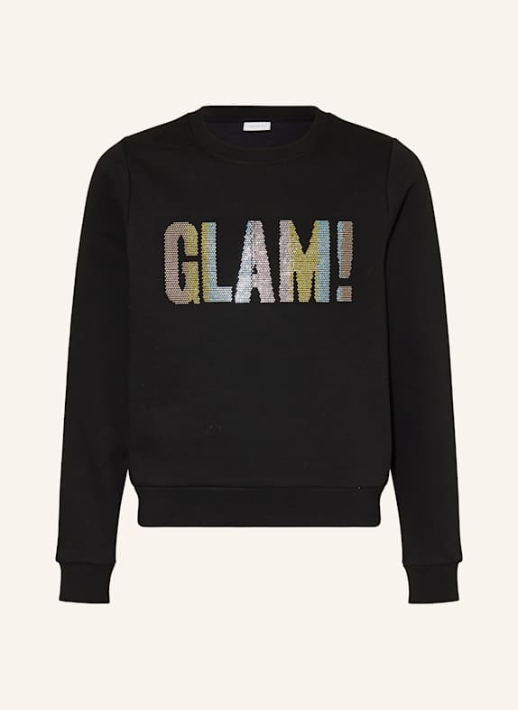 name it Bluza nierozpinana z ozdobnymi kamykami CZARNY