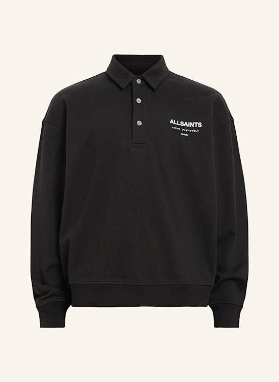 ALLSAINTS Sweat-Poloshirt UNDERGROUND SCHWARZ