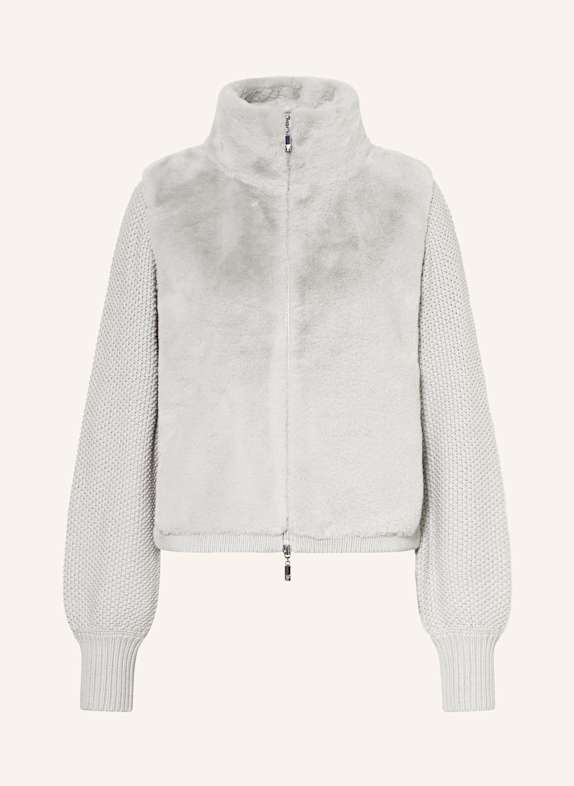 monari Jacke im Materialmix HELLGRAU