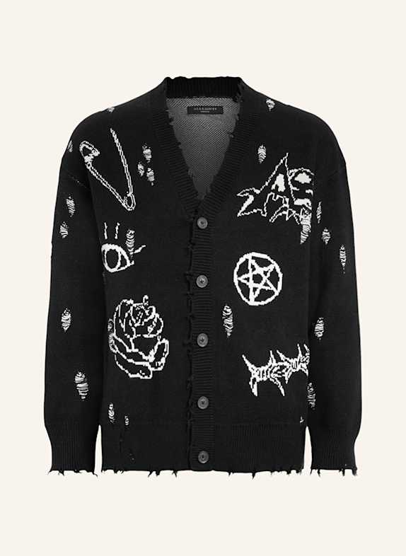 ALLSAINTS Kardigan KOTO CZARNY/ BIAŁY