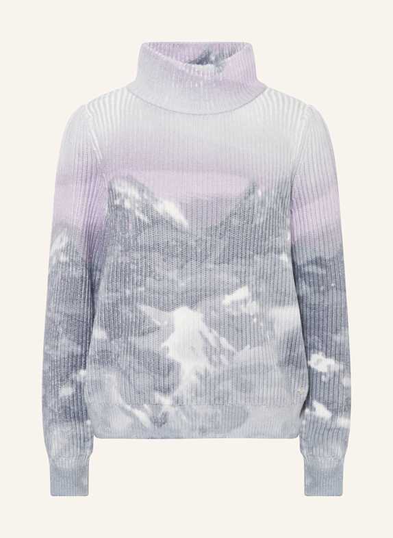 monari Pullover mit Glitzergarn GRAU/ HELLGRAU/ HELLLILA