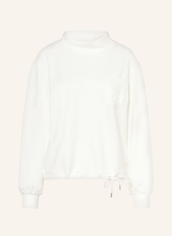 monari Sweatshirt mit Schmuckperlen WEISS