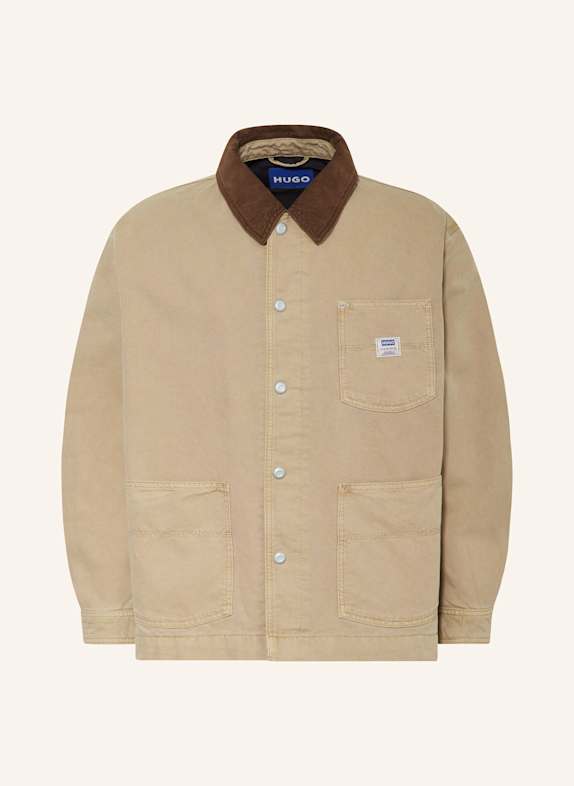 HUGO BLUE Jeans-Overjacket BRAMS BEIGE/ BRAUN