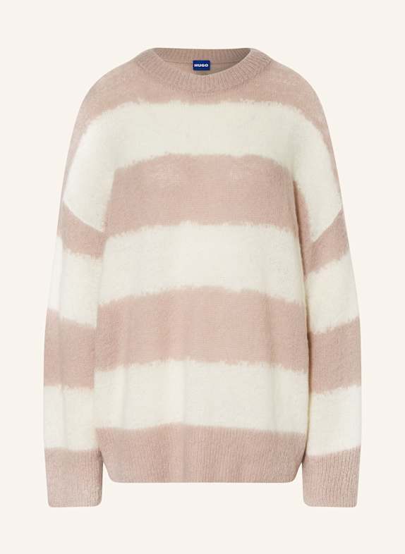 HUGO BLUE Oversized-Pullover SLOOKIS WEISS/ ROSÉ