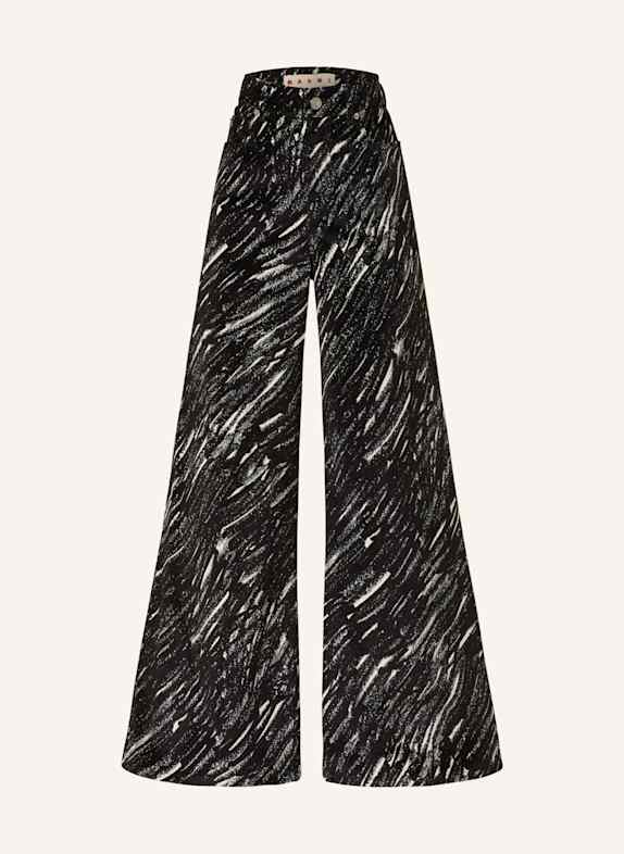 MARNI Marlenehose SCHWARZ/ WEISS