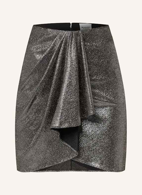 MARANT ÉTOILE Spódnica kopertowa BRISHA SREBRNY/ CZARNY