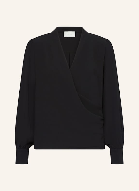 NEO NOIR Blusenshirt VILDRA in Wickeloptik SCHWARZ
