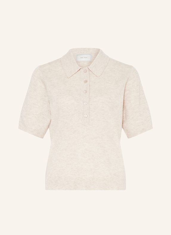 NEO NOIR Knitted polo shirt GRACIE CREAM