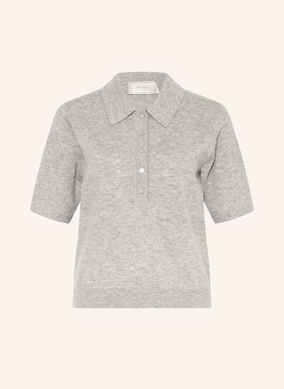 NEO NOIR Knitted polo shirt GRACIE GRAY