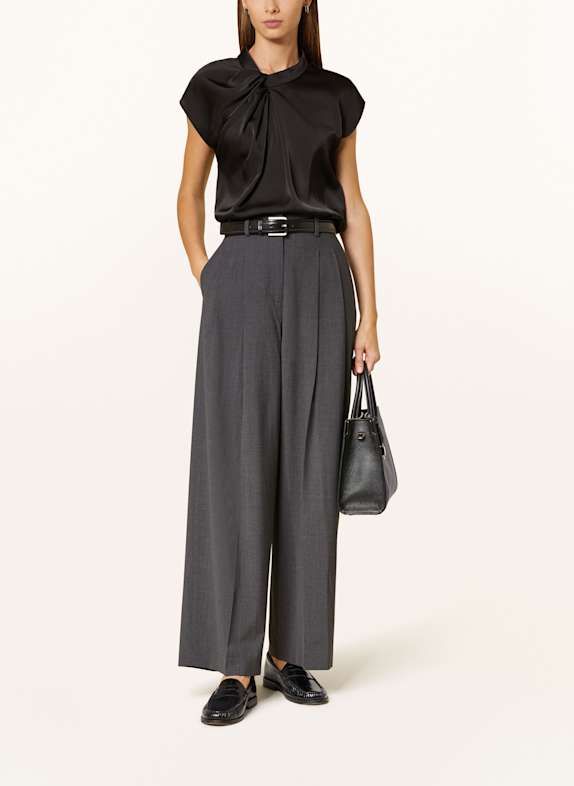 NEO NOIR Shirt blouse FLEUR in satin BLACK
