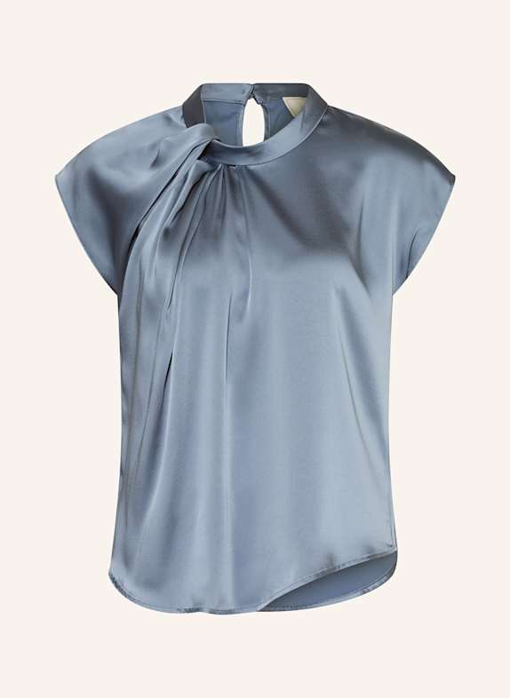 NEO NOIR Shirt blouse FLEUR in satin LIGHT BLUE