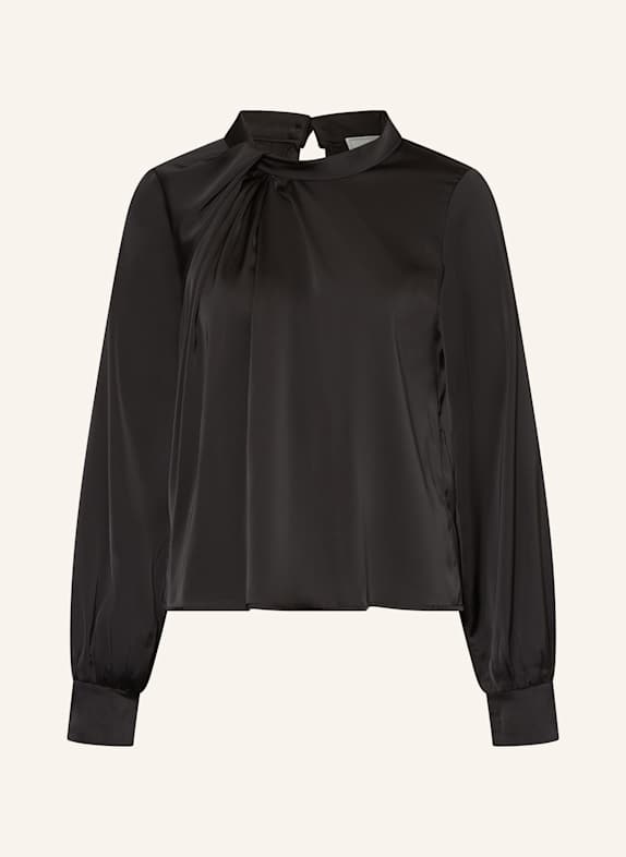 NEO NOIR Blusenshirt FAIRY aus Satin SCHWARZ