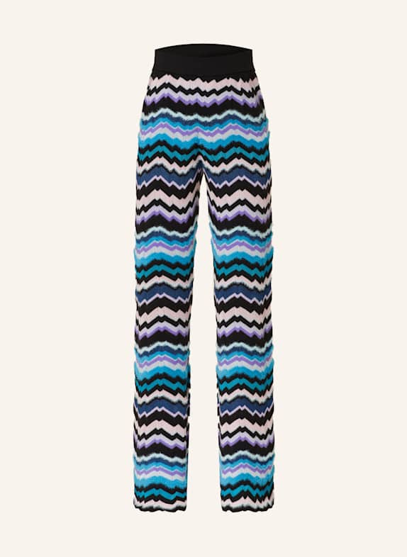 MISSONI Strickhose SCHWARZ/ HELLBLAU/ LILA