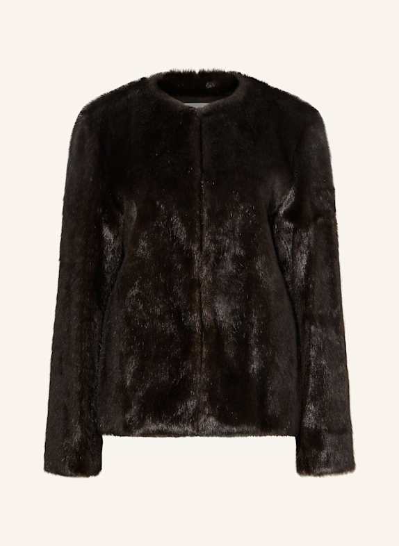 LOULOU STUDIO Kunstfell-Jacke CALISTA DUNKELBRAUN