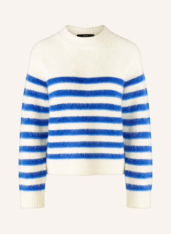 oui Sweater with alpaca BLUE/ WHITE